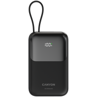 canyon powerbank onpower 101 z kablem 10000 mah pd22.5w czarny