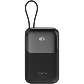 canyon powerbank onpower 101 z kablem 10000 mah pd22.5w czarny