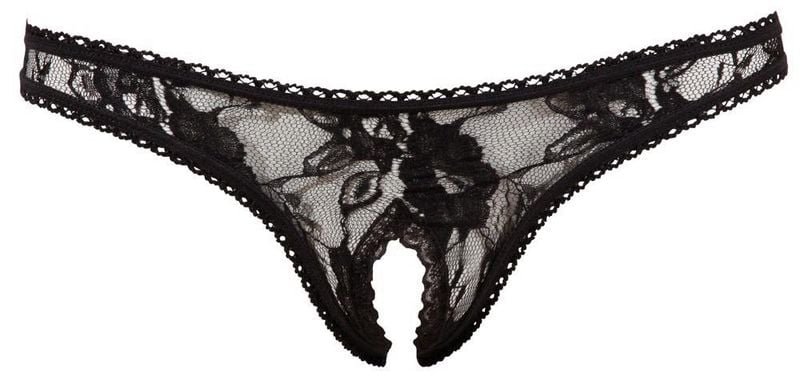 Crotchless String Black S zdjęcie 9