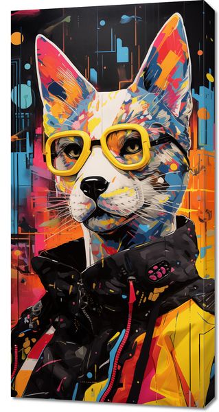 Obraz 50x100cm Kot w Miejskim Stylu zdjęcie 1