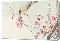 Obraz 70x50cm Songbird on Blossom Branch, Koson Vintage do Salonu