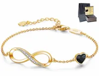 Infinity Złota Bransoletka Serce Srebro 925 Grawer