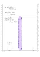 podwójne dildo realistyczne realrock przezroczyste 45 cm