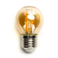 Żarówka LED Filament G45 E27 6W 600lm ciepła bursztynowa do salonu energoszczędna