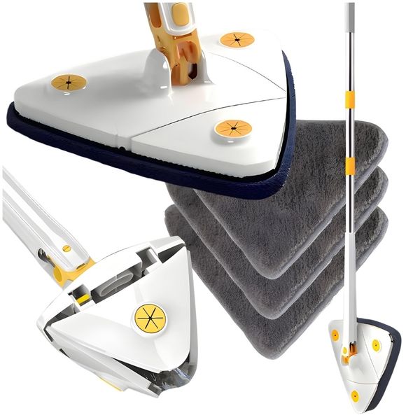 Obrotowy mop płaski trójkątny biały zdjęcie 13