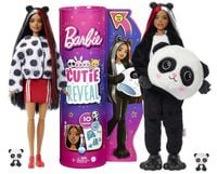 BARBIE CUTIE REVEAL LALKA W PRZEBRANIU słodkiego misia PANDY + mała panda