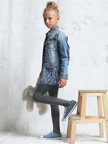 Rajstopy dziecięce mikrofibra szare z odcięciem 60 DEN 140-146 YOCLUB na Arena.pl