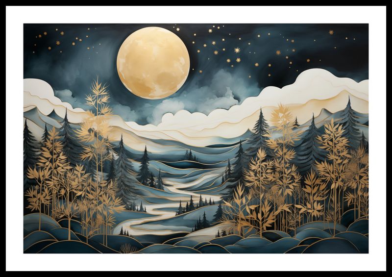 Plakat 60x40cm Szepty Nocnego Lasu zdjęcie 3