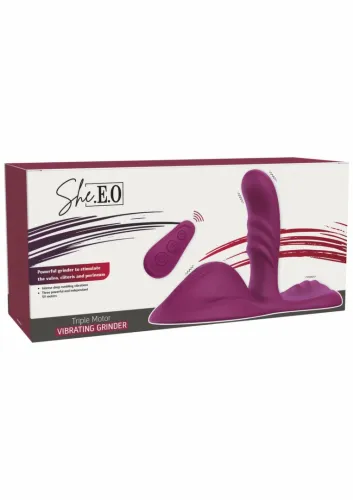 she.e.o triple motor vibrating grinder silikonowy, 3 silniki, pilot na Arena.pl