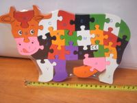 puzzle drewniane alfabet/cyfry 8579