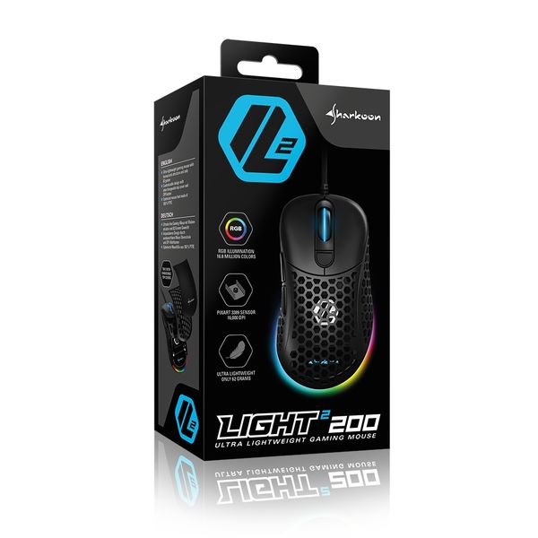 Myszka Sharkoon Light2 200 Czarna zdjęcie 7