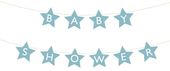 Baner Napis Na Baby Shower Gwiazdki Jasnoniebieskie 290Cm X 16,5Cm