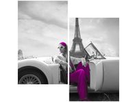 60X60CM FIOLETOWA KREACJA DWU OBRAZ ŚCIAN