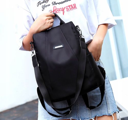 Plecak Damski Czarny Wodoodporny 2W1 Pojemny Torba na Arena.pl