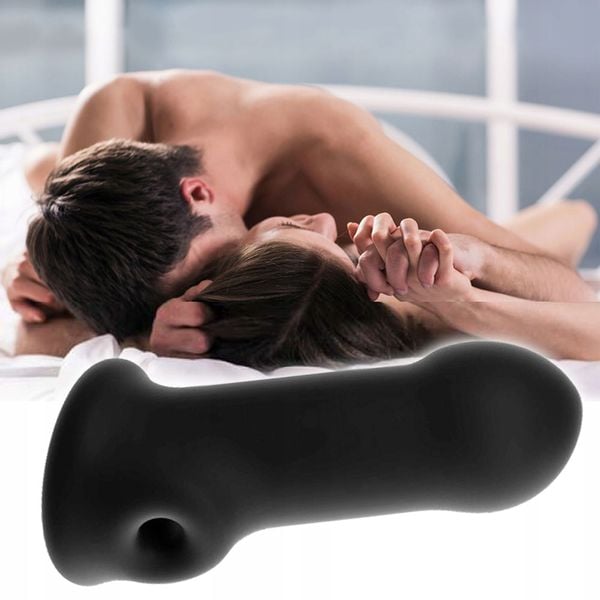 Przedłużka, nasadka na penisa, czarna + perfumy. zdjęcie 4