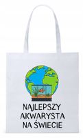 Torba Biała Eco Shopper Dla Akwarysty Prezent Z Nadrukiem Ze Zdjęciem