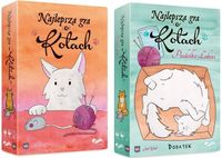 2w1 NAJLEPSZA GRA O KOTACH planszowa +ROZSZERZENIE dodatek PUDEŁKO ŁAKOCI