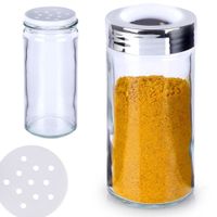 Pojemnik na Przyprawy Kuchenny z Sitkiem Przyprawnik Szklany Słoik 80 ml