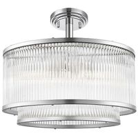 Lampa sufitowa SERGIO C0528-05H-F4AC okrągła klasyczna szklana srebrna