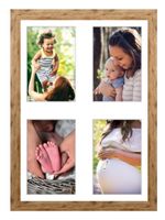 Ramka na 4 zdjęcia Hekla 30x40x4 MDF galeria naturalny 1szt.