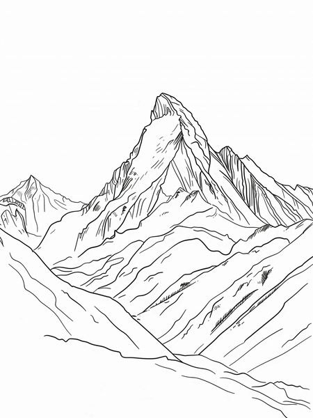 Plakat 60x80cm Górski Szkic zdjęcie 1