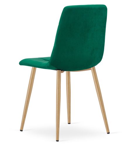 Krzesło KARA - ciemna zieleń aksamit / nogi kolor drewna x 1 na Arena.pl