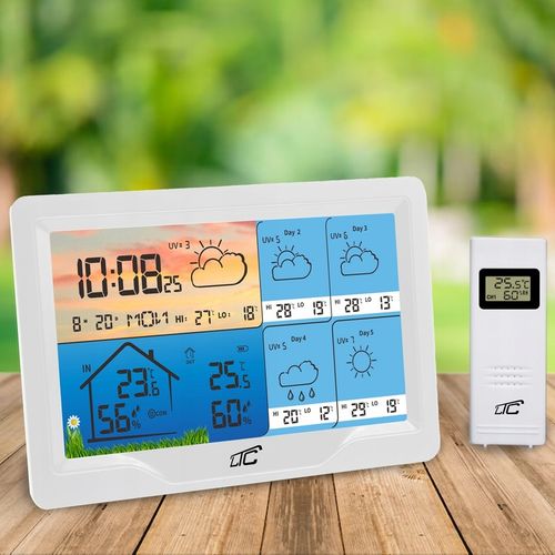 STACJA POGODY POGODOWA BEZPRZEWODOWA DATA TERMOMETR ZEGAR HIGROMETR TUYA na Arena.pl