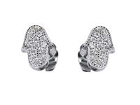 Eleganckie rodowane srebrne kolczyki celebrytki dłoń fatimy ręka cyrkonie srebro 925 463E6743