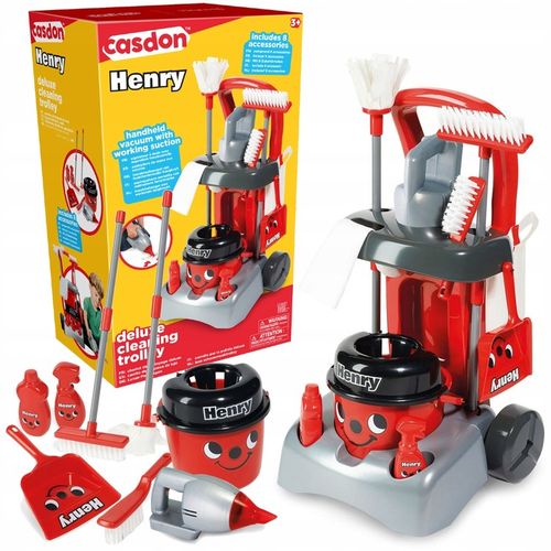 WÓZEK DO SPRZĄTANIA DUŻY ZESTAW ODKURZACZ HENRY MOP WIADRO CASDON 52 CM na Arena.pl