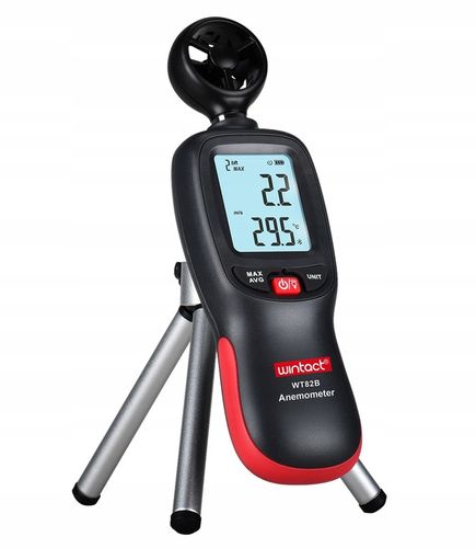 ANEMOMETR WIATROMIERZ POMIAR PRĘDKOŚCI POWIETRZA MIERNIK WIATRU TEMPERATURY na Arena.pl