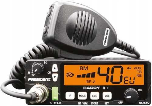CB radio do Tir Bus PRESIDENT BARRY II+ ASC 12/24V 7kolor VOX NB NRC na Arena.pl