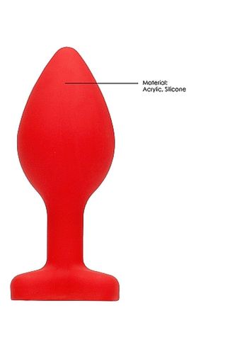 diamond heart butt plug - regular - red na Arena.pl