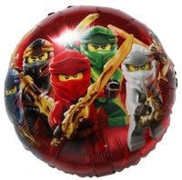 Balon foliowy okrągły Ninjago, 45 cm (luz)
