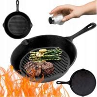 patelnia żeliwna grillowa hage 31cm indukcja