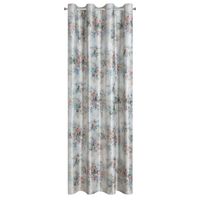 Zasłona na przelotkach w kwiaty welwet MARI 140X250 wielokolorowa