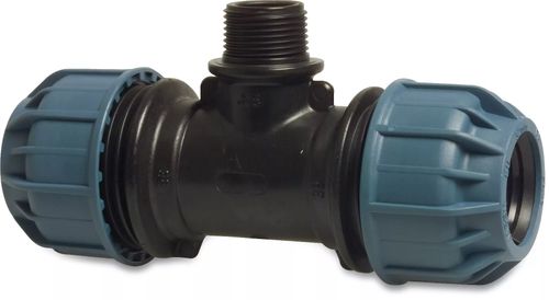 Trójnik 90- przejściowy PP 32mmx1calx32 mm zacisk x GZ x zacisk na Arena.pl