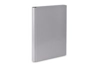 TECZKA SKRZ. Z RZEPEM A4 4CM POPIELATA