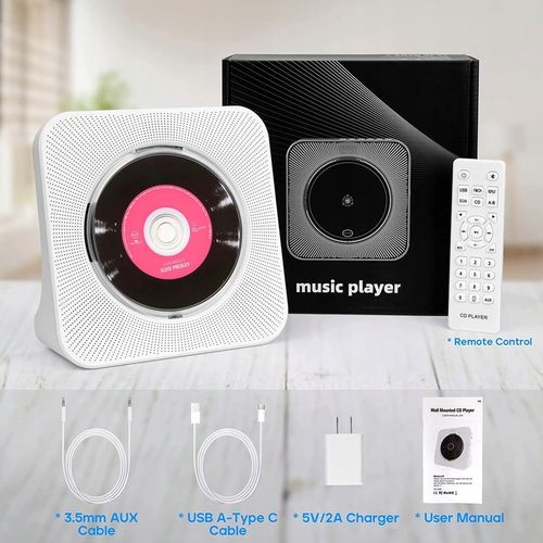 Przenośny odtwarzacz cd z baterią AUX USB FM LCD na Arena.pl