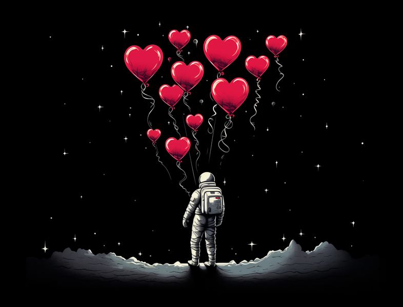 Plakat 40x30cm Astronauta Własnych Celi zdjęcie 2