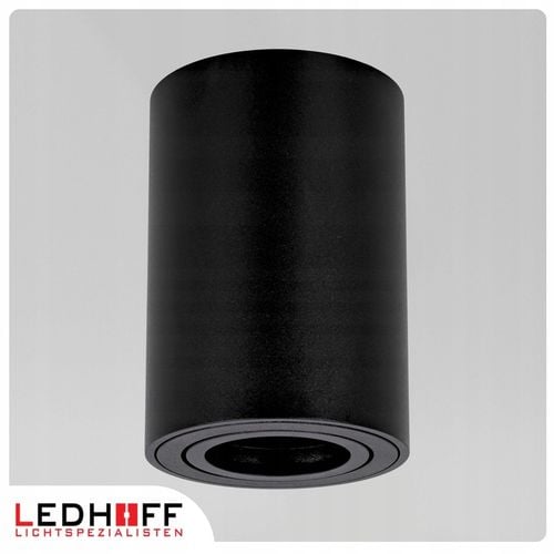 4x Oprawa natynkowa sufitowa LED halogenowa TUBA GU10 Ruchoma czarna na Arena.pl