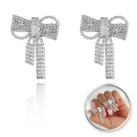 Kolczyki Ozdobne Cyrkonie Kokardy K1693