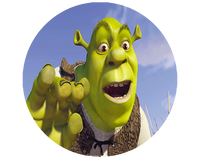 Opłatek na tort Shrek