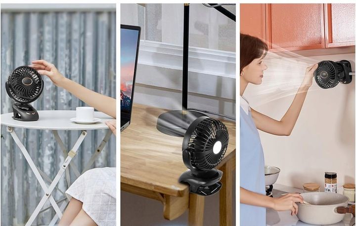 WENTYLATOR BIURKOWY Bezprzewodowy Z KLIPSEM I PODSTAWĄ Aroma BOX Cichy zdjęcie 10