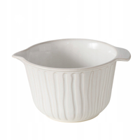 MISKA CERAMICZNA KUCHENNA Z DZIUBKIEM DO NALEWANIA DUŻA BIAŁA 2500 ml