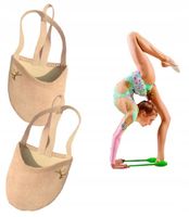 Napalcówki Gimnastyczne z Zapiętkiem Jazz Modern Cieliste roz. M 36-37