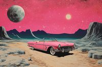 Plakat 91,5x60cm Kabriolet W Kosmosie