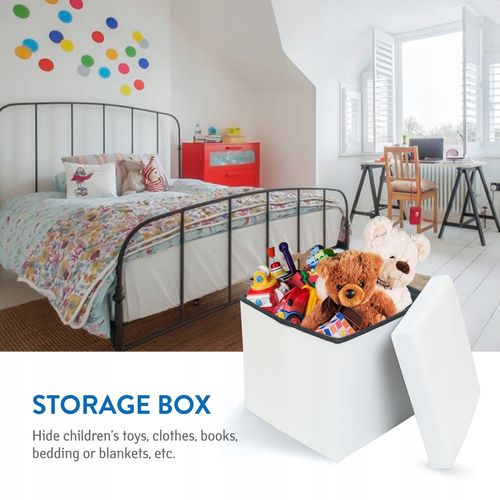 Tatkraft Blanc składany puf ze schowkiem WYPRZEDAŻ na Arena.pl