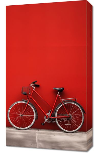Obraz 40x70cm Czerwony Rower zdjęcie 1