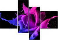 130CM 90 OBRAZ 4 ELEM RÓŻA FARB JAKUB BANAŚ ŚCIENNY