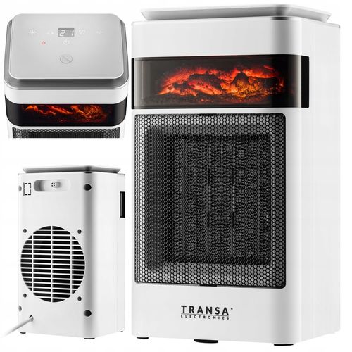 Termowentylator Grzejnik ceramiczny FARELKA Efekt Płomienia Panel LCD na Arena.pl